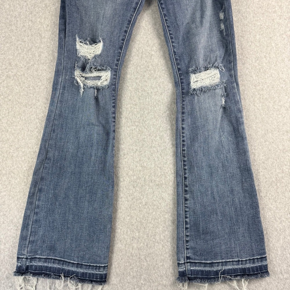 Artemis Vintage Jeans Women 11/29 Y2K Distressed Flare Ripped Raw Hem Denim